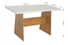 Mesa Sao Carlos Destak 6 Cadeiras Elane Cinamomo/Off