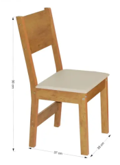 Mesa Sao Carlos Destak 6 Cadeiras Elane Cinamomo/Off